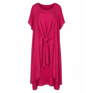 India Boutique Maxi Dress Womens‎ OS Fuchsia NWOT Front Knot Boho Resort Wear